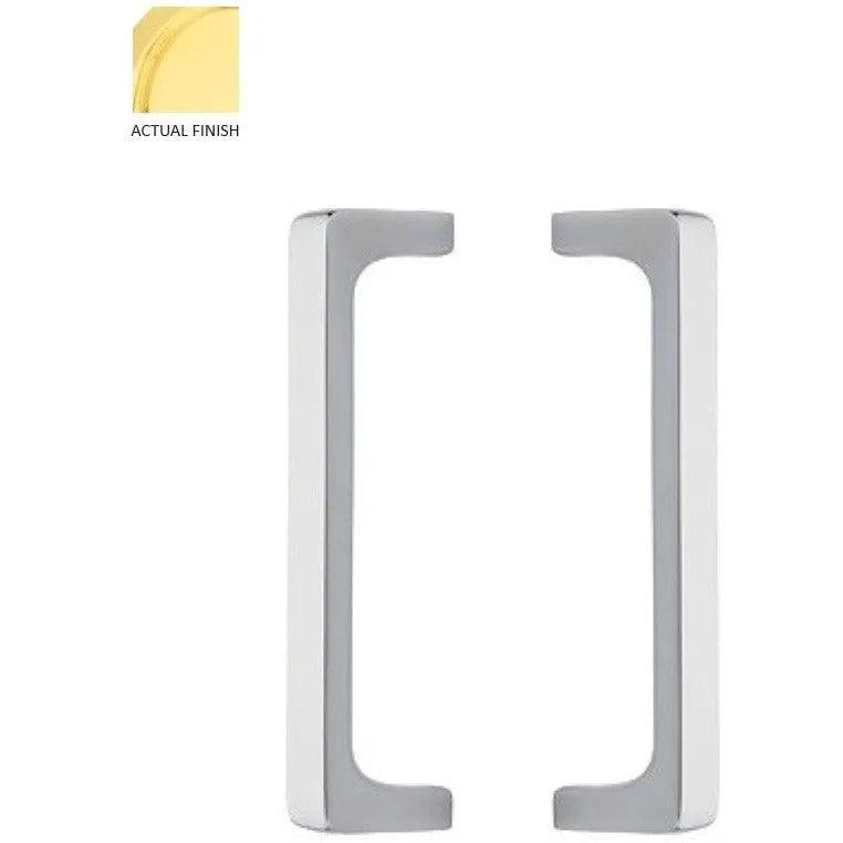 The Emtek Back to Back 8" Baden Door Pull in Unlacquered Brass finish