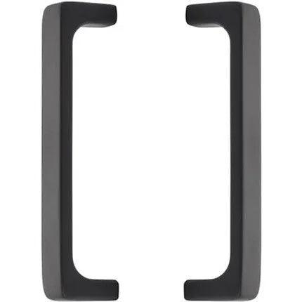 Emtek Back to Back 8" Brisbane Door Pull in Flat Black finish