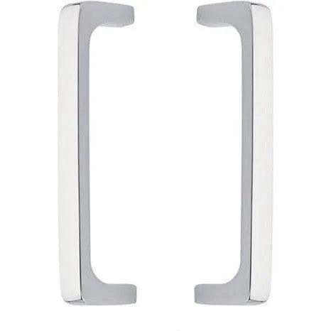Emtek Back to Back 8" Brisbane Door Pull in Polished Chrome finish