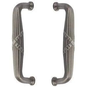 Emtek Back to Back 8" Ribbon & Reed Door Pull Pewter