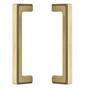 The Emtek Back to Back 8" Wilshire Door Pull in French Antique finish
