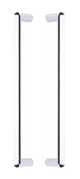 The Emtek Back-to-Back Habitat Appliance Pull in Polished Chrome finish