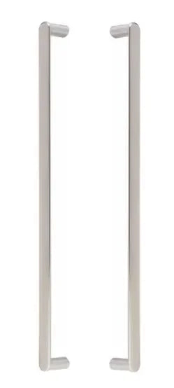 The Emtek Back-to-Back Habitat Appliance Pull in Satin Nickel finish