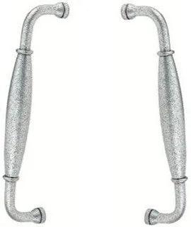 Emtek Back to Back Normandy Door Pull, 8" Center to Center Satin Steel