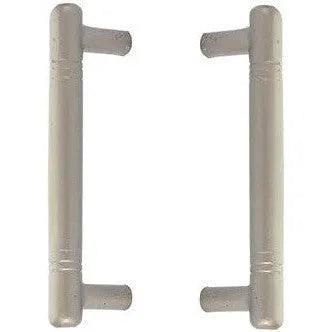 Emtek Back to Back Nunez Bronze Door Pull, 8" Center to Center in Tumbled White Bronze finish