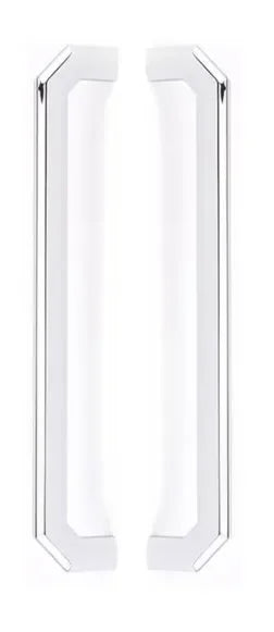 The Emtek Back to Back Riviera Appliance Pull in Polished Chrome finish