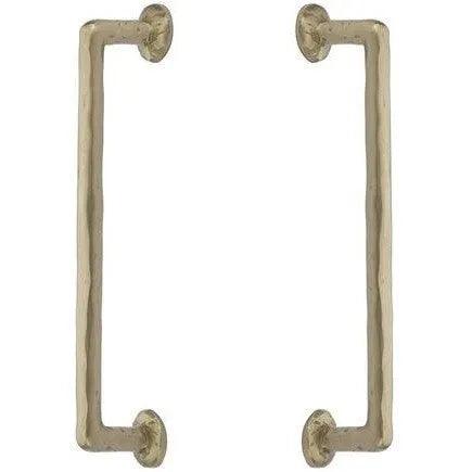 Emtek Back to Back Rod Bronze Door Pull, 12" Center to Center in Tumbled White Bronze finish