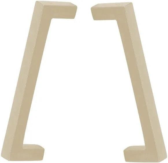 Emtek Back to Back Rustic Modern Rectangular Bronze Door Pull, 8 3/4" Center to Center in Tumbled White Bronze finish