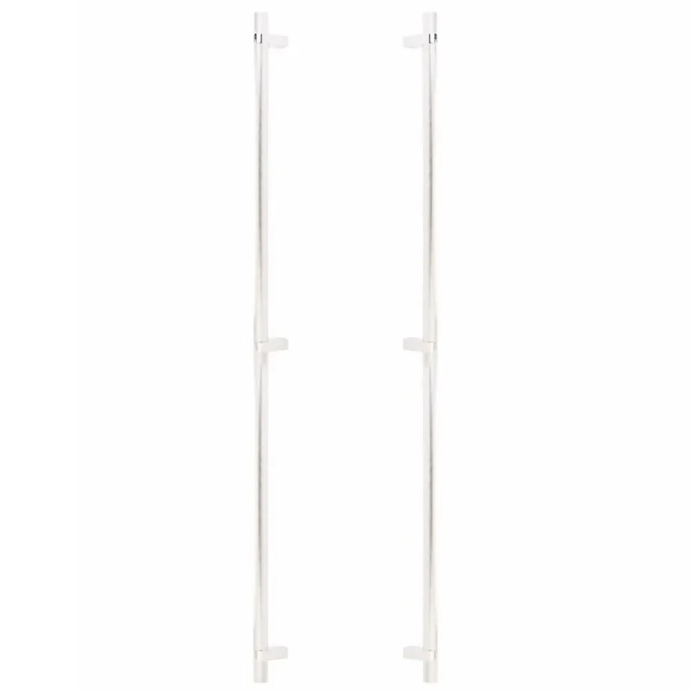 The Emtek Back-to-Back Select Knurled Appliance Bar Pull, 36" C-to-C in Lifetime Polished Nickel finish