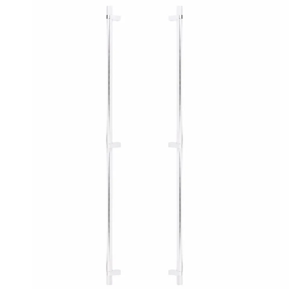 The Emtek Back-to-Back Select Knurled Appliance Bar Pull, 36" C-to-C in Polished Chrome finish