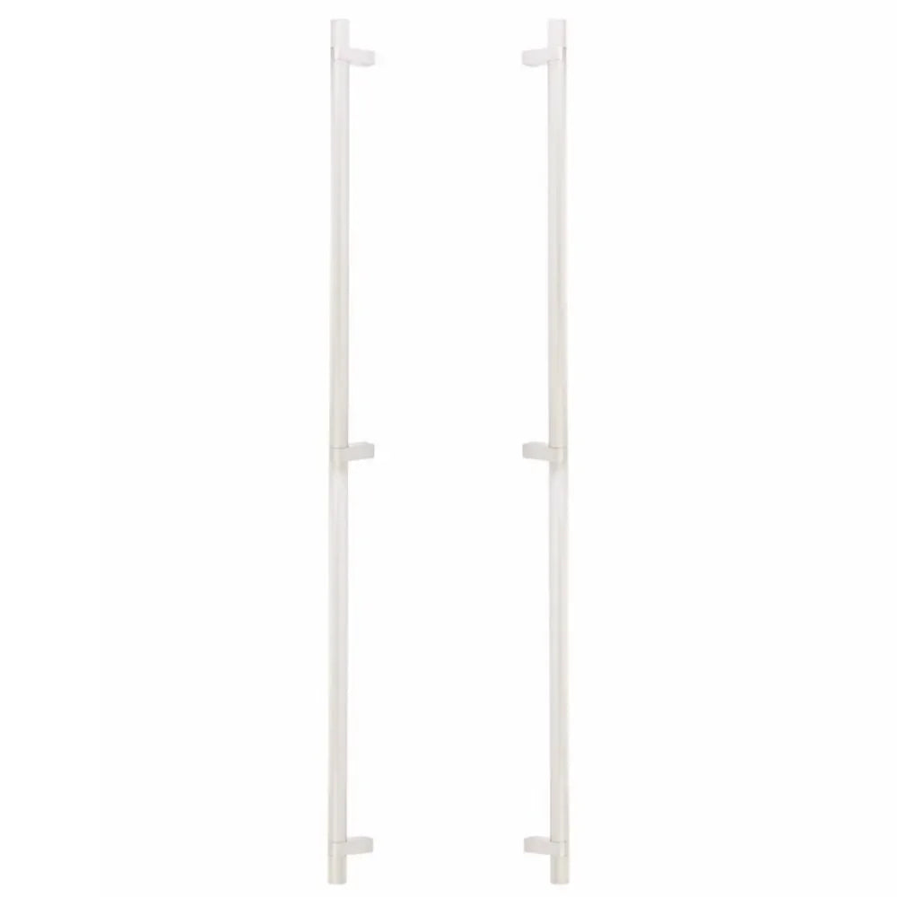 The Emtek Back-to-Back Select Knurled Appliance Bar Pull, 36" C-to-C in Satin Nickel finish