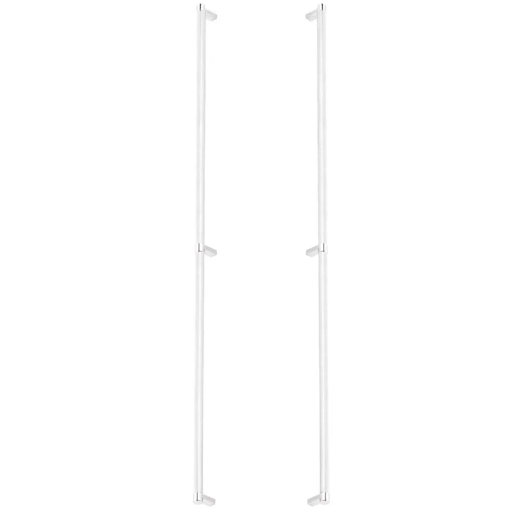 The Emtek Back-to-Back Select Rectangular Stem Knurled Appliance Pull in Polished Chrome finish