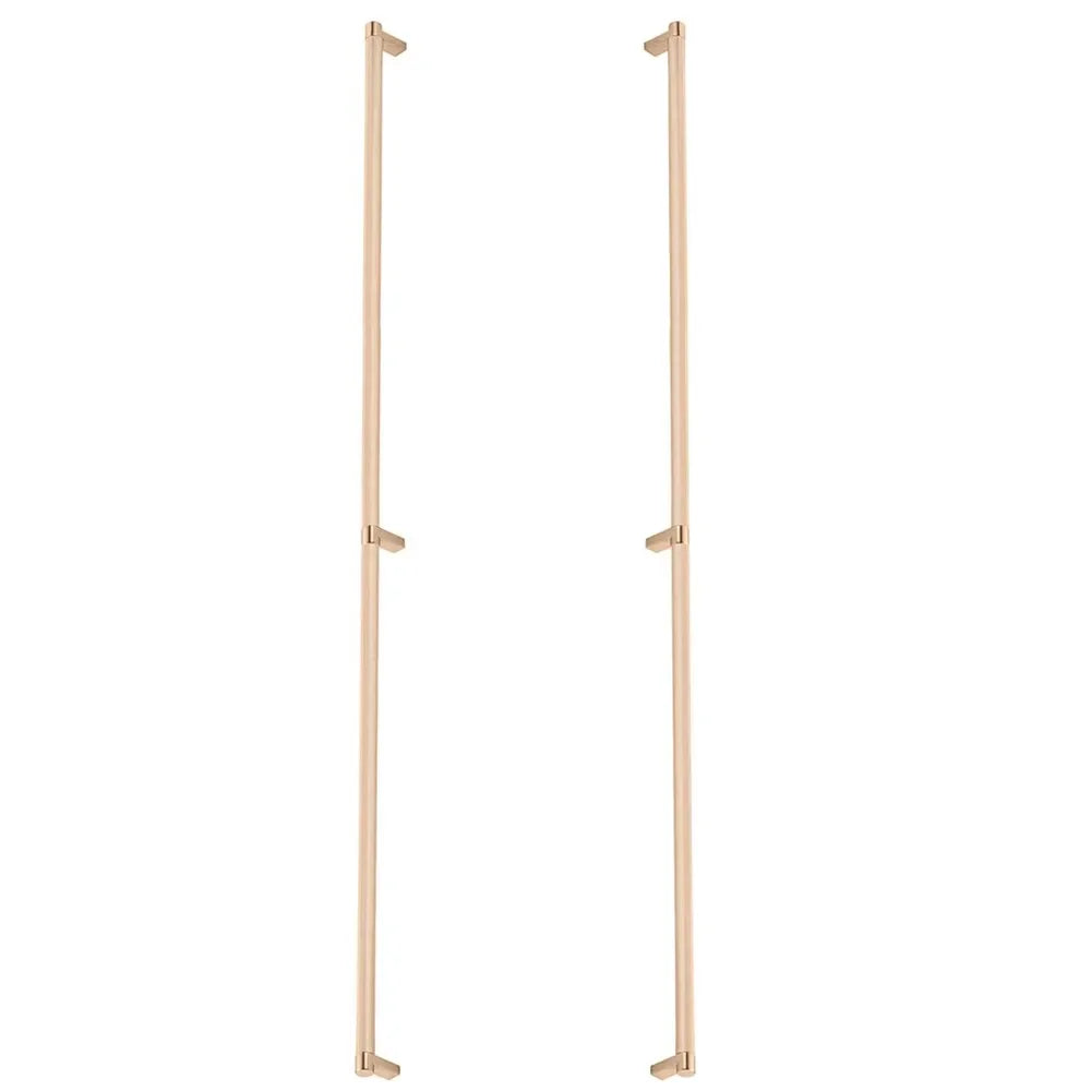 The Emtek Back-to-Back Select Rectangular Stem Knurled Appliance Pull in Satin Copper finish