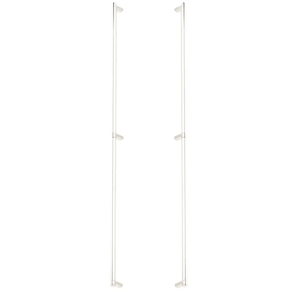 The Emtek Back-to-Back Select Rectangular Stem Smooth Appliance Pull in Lifetime Polished Nickel finish