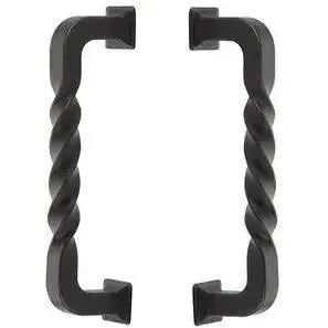 EmtekEmtek Back to Back Tuscany Cast Bronze Twist Door Pull, 8" Center to Center in 