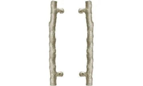 Emtek Back to Back Twig Bronze Door Pull, 8" Center to Center Tumbled White Bronze