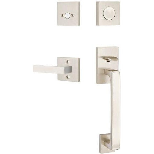 Emtek Baden Entrance Handleset With Dumont Lever in finish