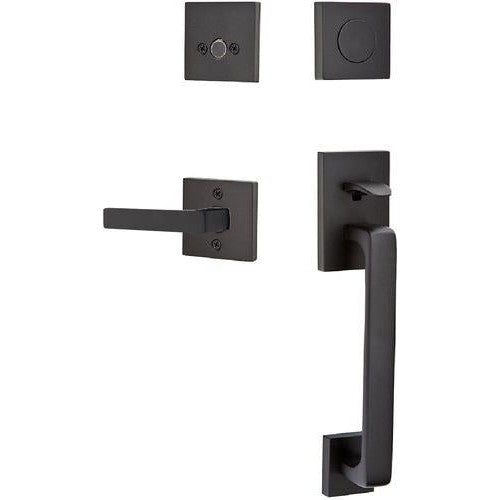 Emtek Baden Entrance Handleset With Dumont Lever in finish