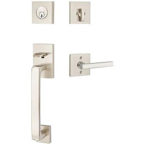 EmtekEmtek Baden Entrance Handleset With Freestone Lever in 