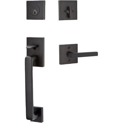 EmtekEmtek Baden Entrance Handleset With Freestone Lever in 