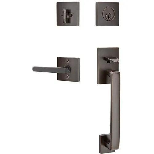 EmtekEmtek Baden Entrance Handleset With Freestone Lever in 