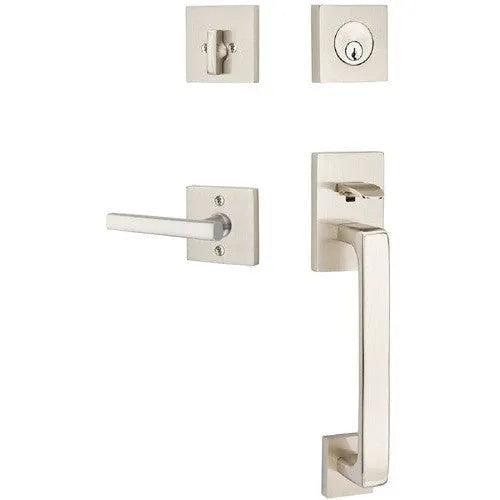 EmtekEmtek Baden Entrance Handleset With Freestone Lever in 