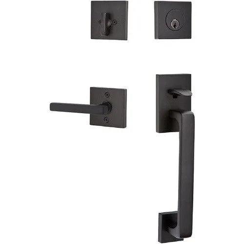 EmtekEmtek Baden Entrance Handleset With Freestone Lever in 