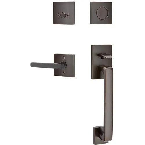 EmtekEmtek Baden Entrance Handleset With Freestone Lever in 