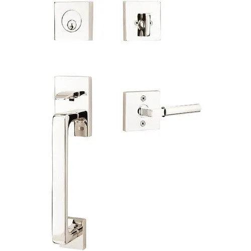 Emtek Baden Entrance Handleset With Hercules Lever 