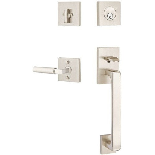 Emtek Baden Entrance Handleset With Hercules Lever in finish