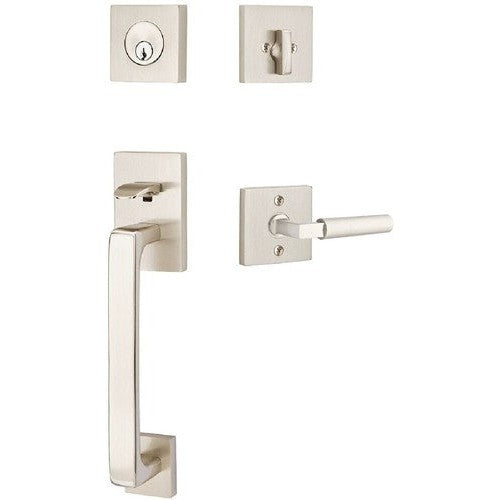 Emtek Baden Entrance Handleset With Hercules Lever in finish