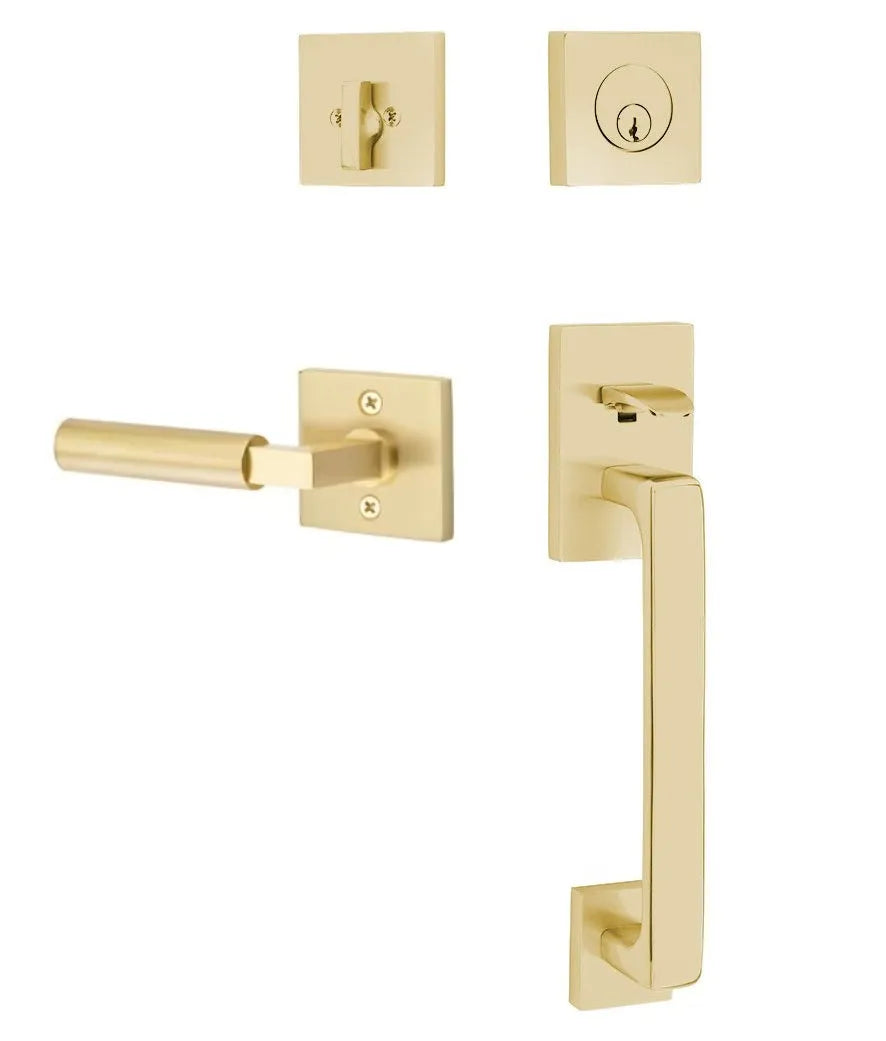 EmtekEmtek Baden Entrance Handleset With Hercules Lever in 