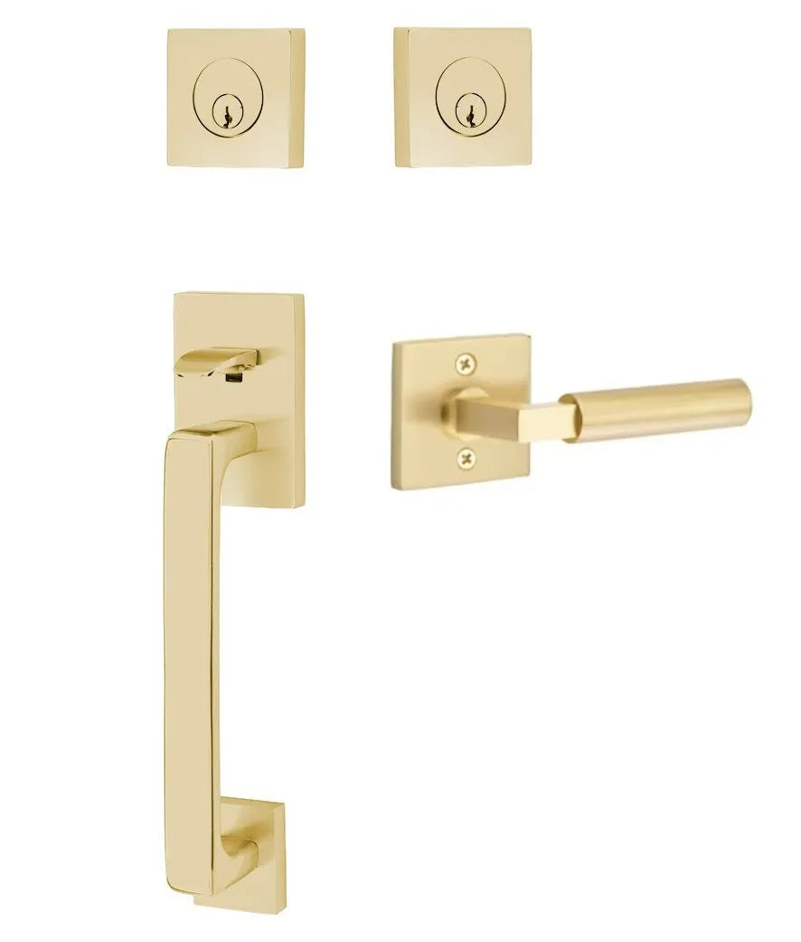 EmtekEmtek Baden Entrance Handleset With Hercules Lever in 