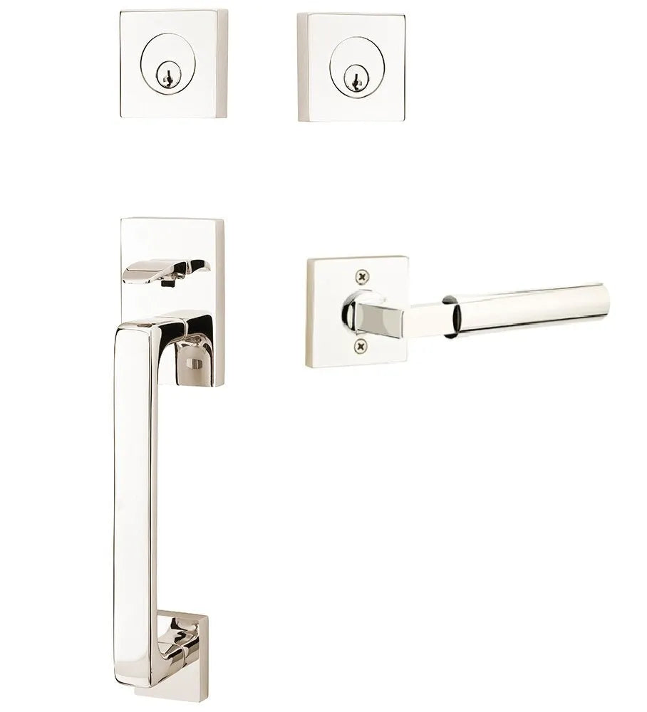 EmtekEmtek Baden Entrance Handleset With Hercules Lever in 