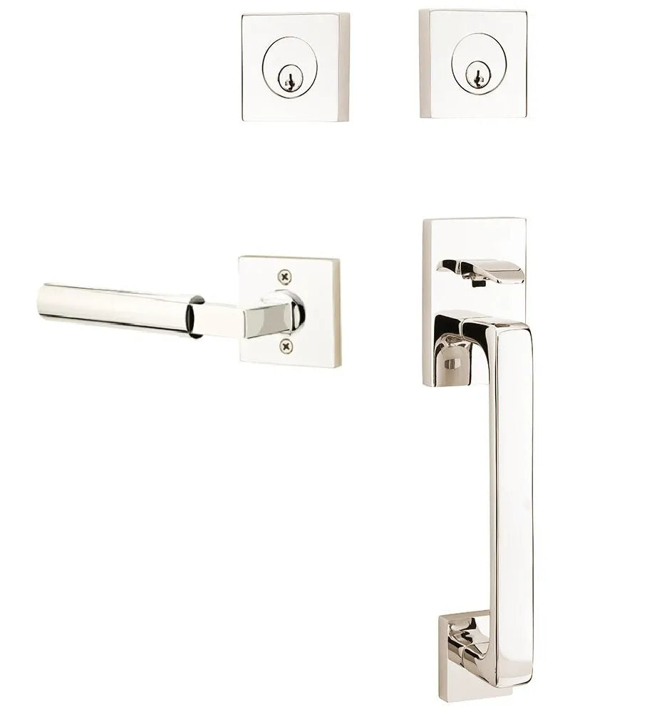 EmtekEmtek Baden Entrance Handleset With Hercules Lever in 