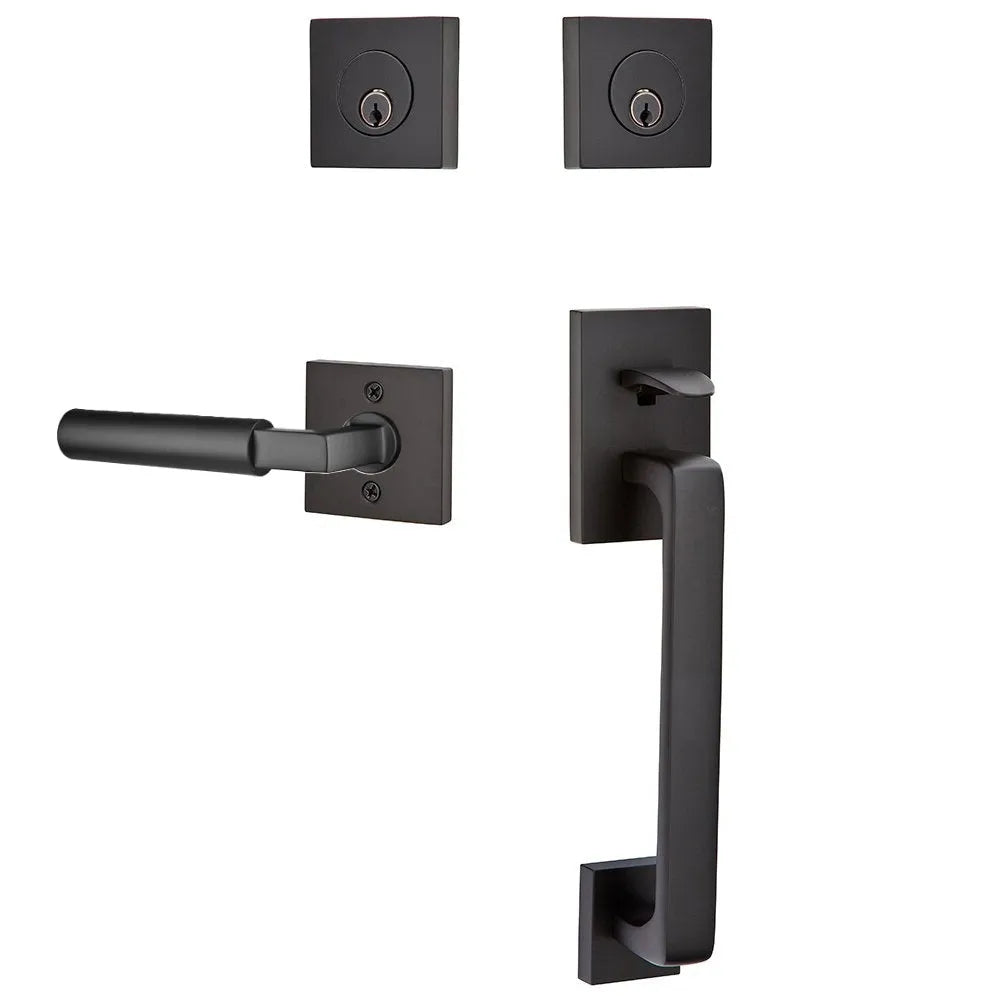 EmtekEmtek Baden Entrance Handleset With Hercules Lever in 