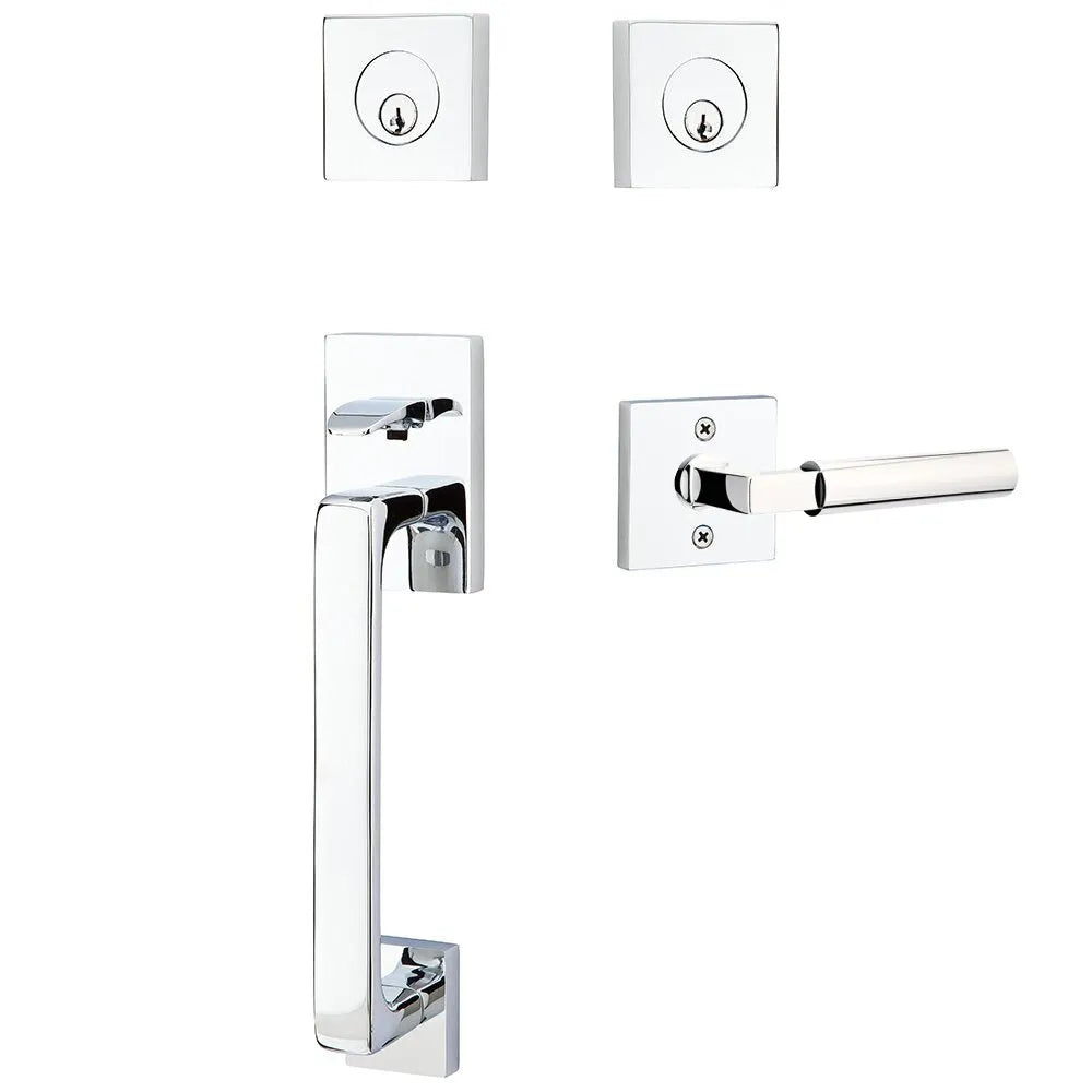 EmtekEmtek Baden Entrance Handleset With Hercules Lever in 