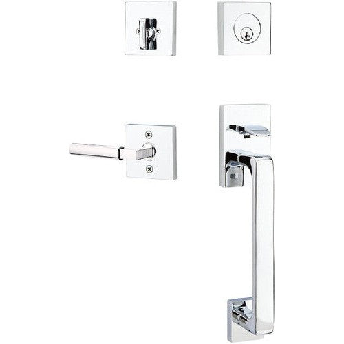 Emtek Baden Entrance Handleset With Hercules Lever in finish