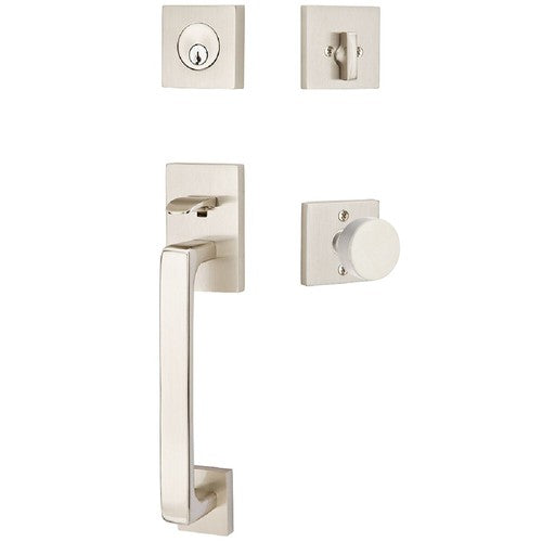 Emtek Baden Entrance Handleset With Round Knob in finish