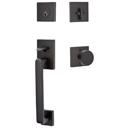 Emtek Baden Entrance Handleset With Round Knob in finish