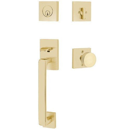 Emtek Baden Entrance Handleset With Round Knob in finish