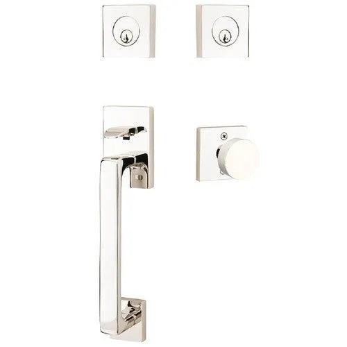 Emtek Baden Entrance Handleset With Round Knob in finish