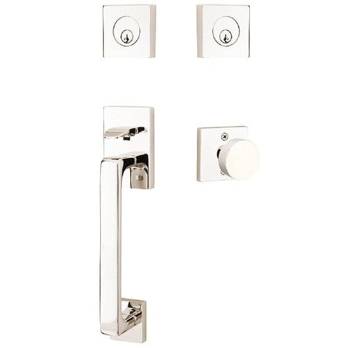 Emtek Baden Entrance Handleset With Round Knob in finish