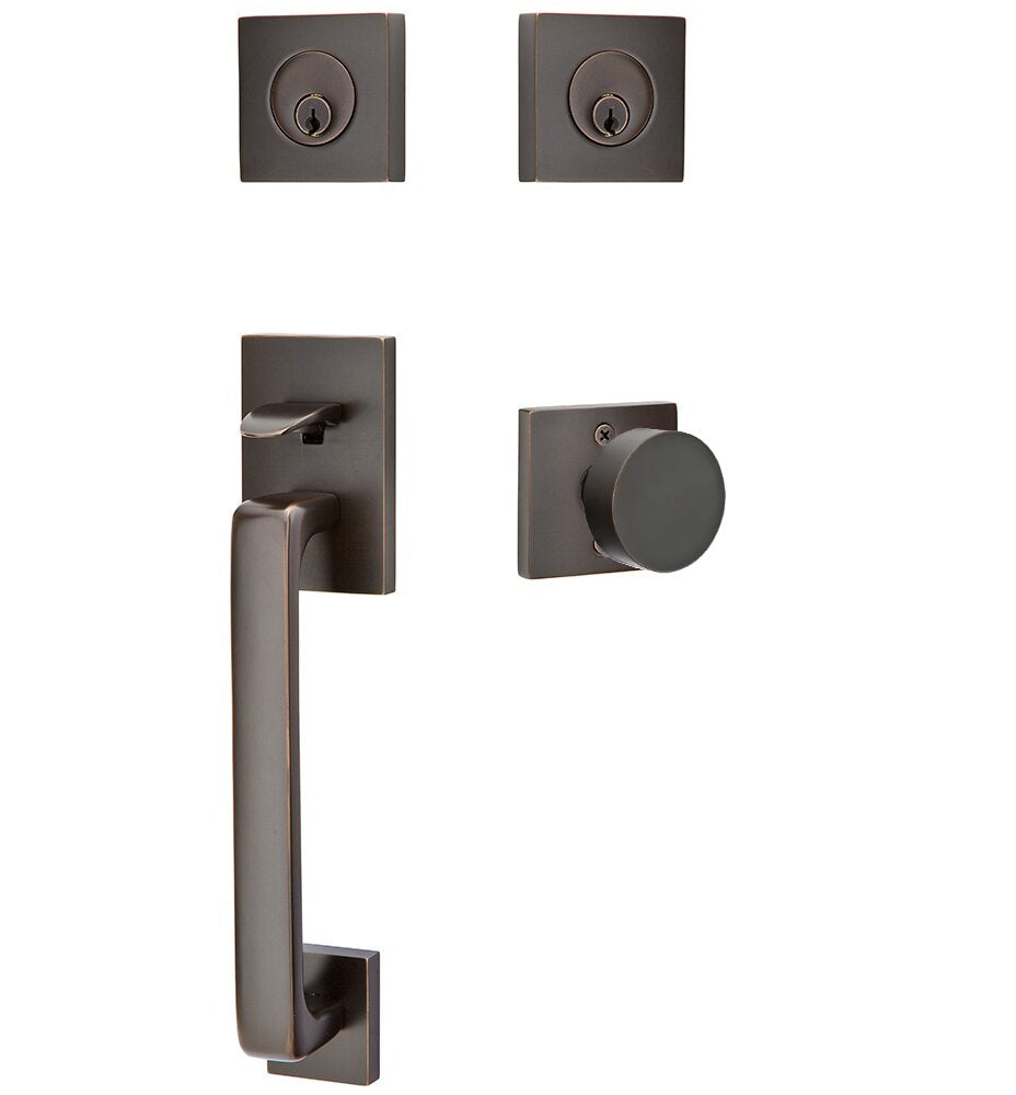 Emtek Baden Entrance Handleset With Round Knob