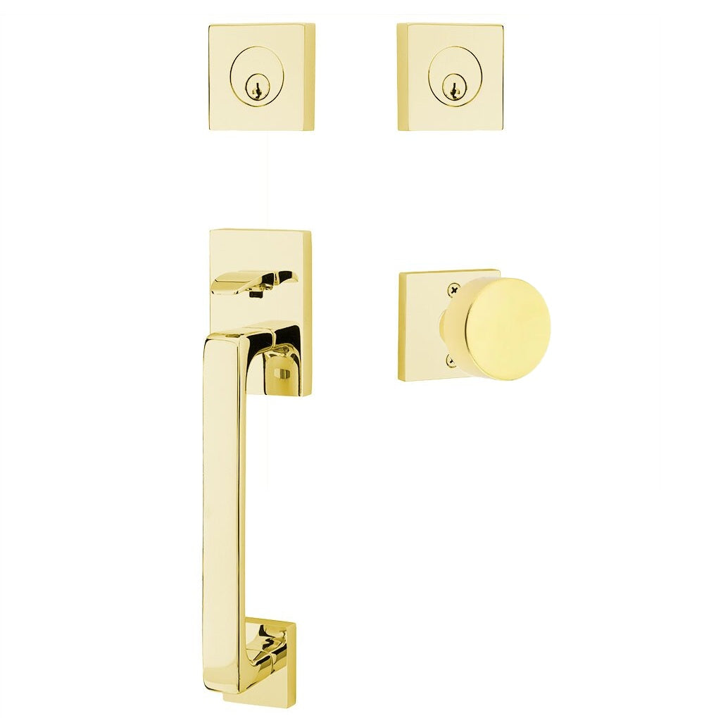 Emtek Baden Entrance Handleset With Round Knob