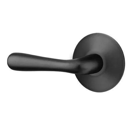 Emtek Basel Lever With Modern Rosette Flat Black