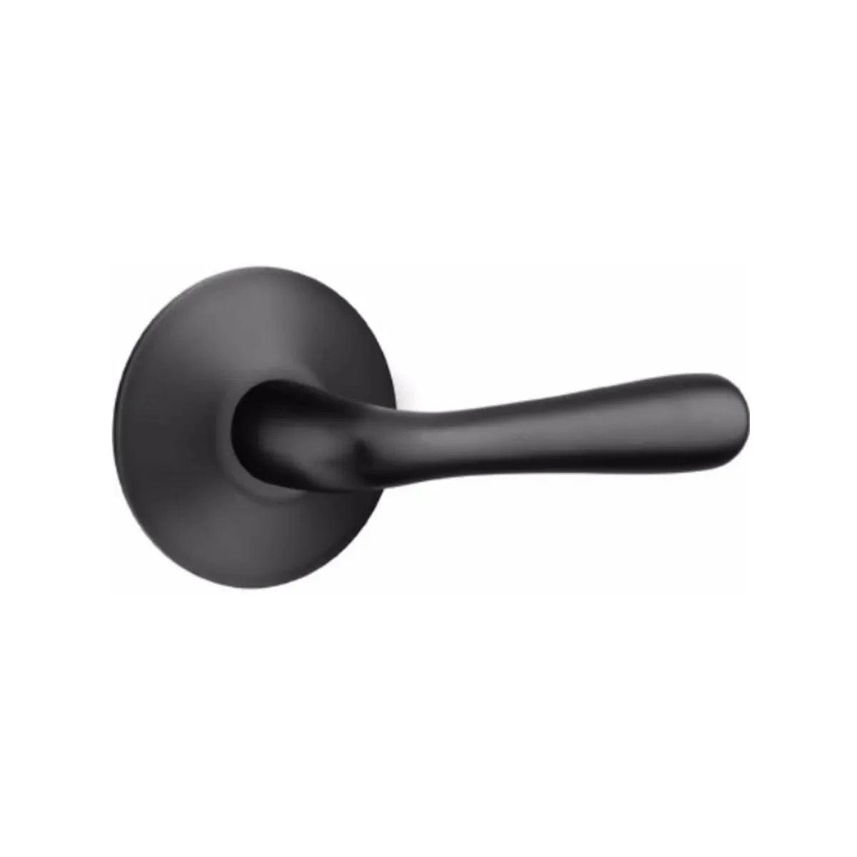 Emtek Basel Lever With Modern Rosette Flat Black