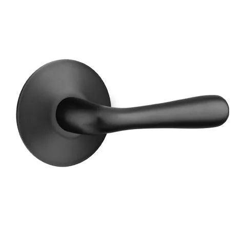 Emtek Basel Lever With Modern Rosette Flat Black
