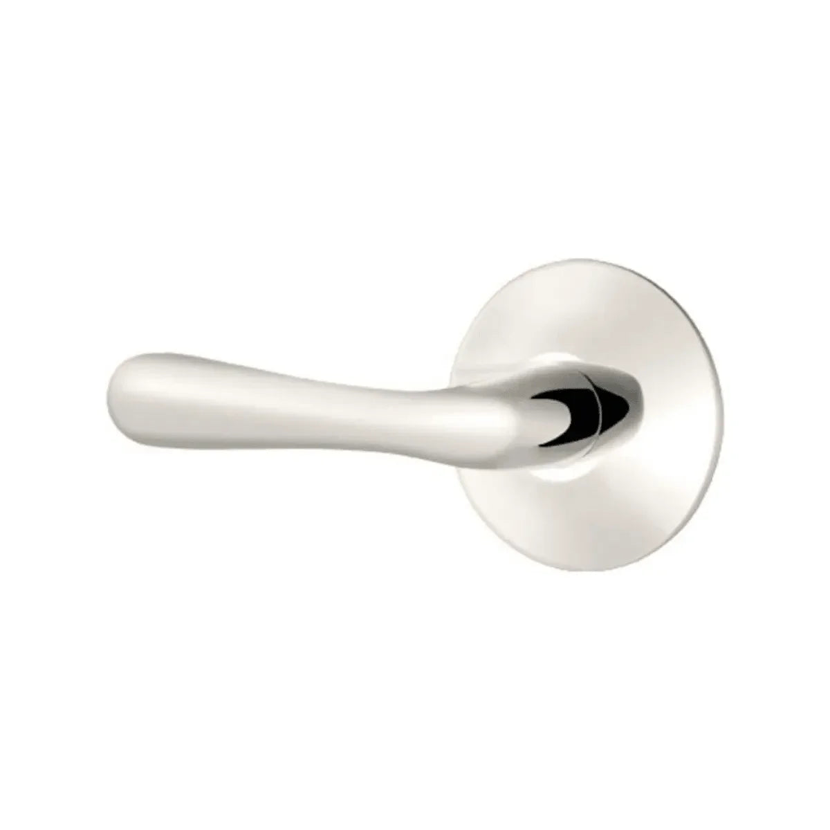 Emtek Basel Lever With Modern Rosette Lifetime Polished Nickel