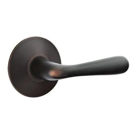 Emtek Basel Lever With Modern Rosette Oil Rubbed Bronze